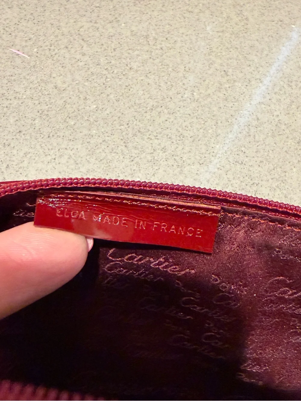 Vintage Cartier “Happy Birthday” Cosmetic Bag/Pouch